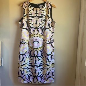 NEW YORK & CO Purple, Yellow, and Brown Dress- XL
